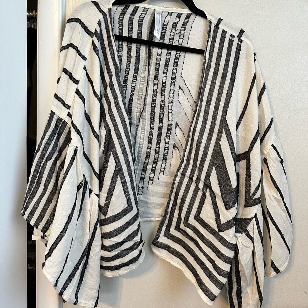 Anthropologie Cardigan with geometric pattern